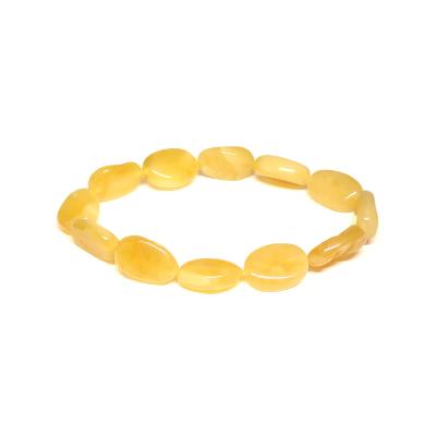 Bracelet En Ambre Naturel De La Baltique - Perles Jaune/blanc Poli, 6 Grammes, 20 Cm