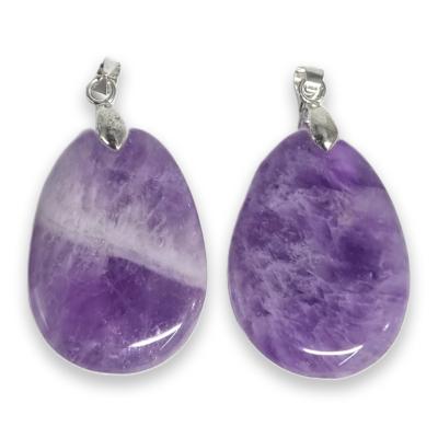 Pendentif Crâne En Améthyste à Chevron - Pierre Naturelle Violette, Bijou ésotérique Neuf Avec étiquette