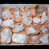 Cristal de roche - Amas miniature n° 2637 (Lot de 15 pièces)