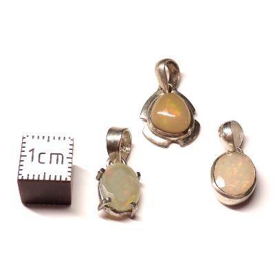 Opale d'Éthiopie Pendentifs Argent (Lot de 3 pièces) 2881