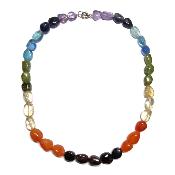 7 Chakras - Collier Pierre Roulée Epai