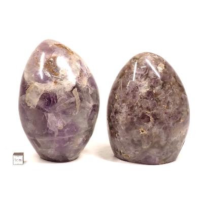 Améthyste à Chevrons - Forme libre n°05 (Lot de 2 pièces)