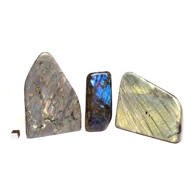 Labradorite "E" - Forme libre n°06 ( Lot de 3 pièces )