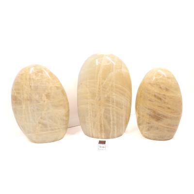 Pierre de Lune Blanche - Forme libre n°11 (Lot de 3 pièces)