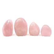 Quartz Rose - Forme libre n° 07 (Lot de 4 pièces)