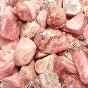 Rhodochrosite - Pendentif pierre roulée (Lot de 10 pièces) 