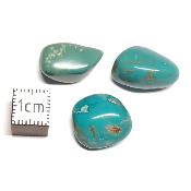 Turquoise - pierre roulée percée Qualité A (Lot de 100 grammes)