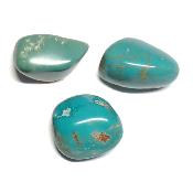 Turquoise - pierre roulée percée Qualité A (Lot de 100 grammes)