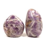 Améthyste à Chevrons - Forme libre n°09 (Lot de 2 pièces)