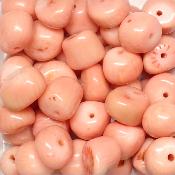 Corail Rose - Fil de perles Roulées (Lot de 50 perles)