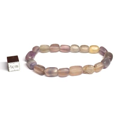 Fluorine Multi - Bracelets pierres roulées carrées (Lot de 5 pièces)