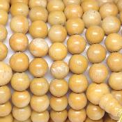 Jaspe Jaune - Bracelets Boules Thibétain  (Lot de 5 pièces)