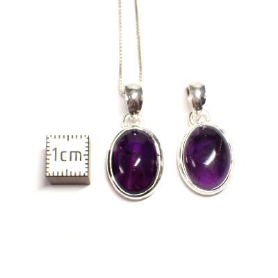 Améthyste - Pendentif en Argent (Lot de 3 pièce)