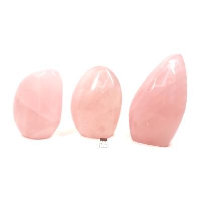 Quartz Rose - Forme libre n° 04 (Lot de 3 pièces)