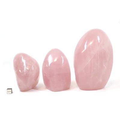 Quartz Rose - Forme libre n° 10 (Lot de 3 pièces)