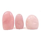 Quartz Rose - Forme libre n° 15 (Lot de 3 pièces)