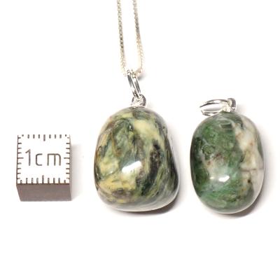 Smaragdite - Pendentif pierre roulée