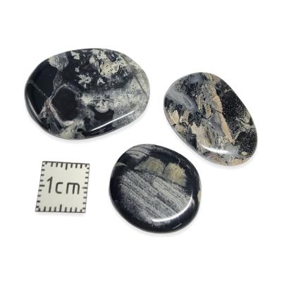 Jaspe feuille d'argent - mini pierre plate