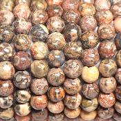 Jaspe Léopard - Bracelets Boules (Lot de 5 pièces)