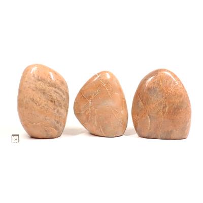 Pierre de Lune Orange - Forme libre n° 03 (Lot de 3 pièces)