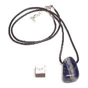 Sodalite avec cordon - pendentif pierre roulé (Lot de 10 pièces) 