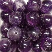 Améthyste - Fil de perles 12 mm (Lot de 30 perles)