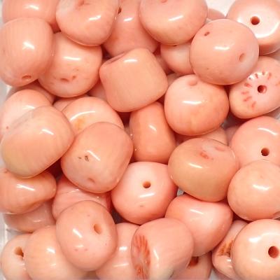 Corail Rose - Fil de perles Roulées (Lot de 50 perles)