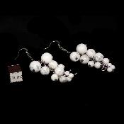 Howlite - Boucles d'oreilles en grappes (Lot de 10 pièce) 