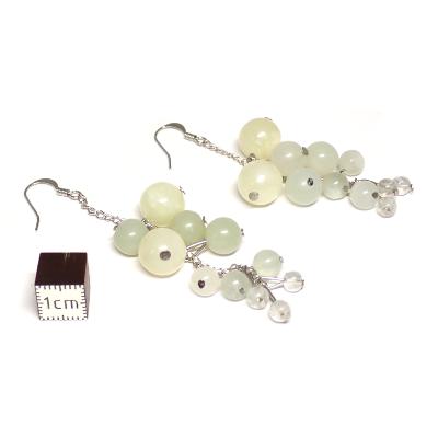 Jade de Chine - Boucles d'oreilles en grappes (Lot de 10 pièce) 
