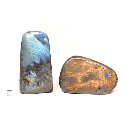 Labradorite "EE" - Forme libre n°32 (Lot de 2 pièces)