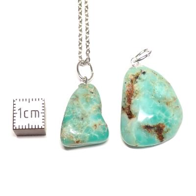 Chrysoprase - Pendentif pierre roulée (Lot de 10 pièces)