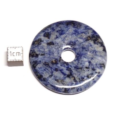 Quartz Bleu - Donut 5 cm Ø  (Lot de 5 pièces) 