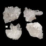Cristal de roche - Amas n° 05 (Lot de 4 pièces)