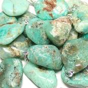 Chrysoprase - Pendentif pierre roulée (Lot de 10 pièces)