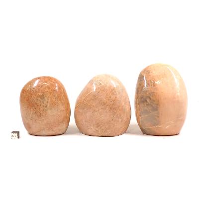 Pierre de Lune Orange - Forme libre n° 13 (Lot de 3 pièces)