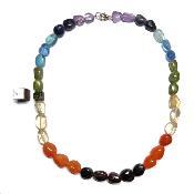 7 Chakras - Collier Pierre Roulée Epai