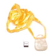 Calcite Miel avec cordon - pendentif pierre plate (Lot de 10 pièces) 