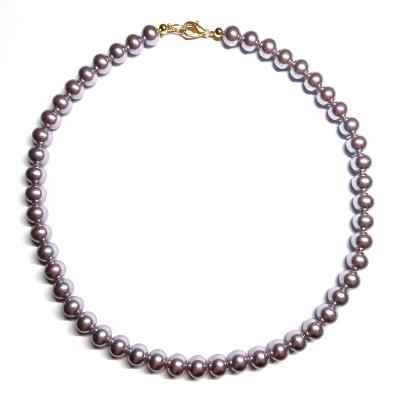 Hématite magnétique Violet - Collier Boule 6 mm