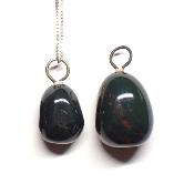 Jaspe Vert - Pendentif pierre roulée (Lot de 20 pièces)