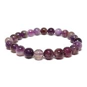 Améthyste - Bracelet Boule 6 mm (Lot de 5 pièces)