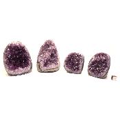 Améthyste mini géode - pierre brute n°06 ( Lot de 4 pièces )