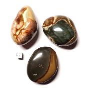 Jaspe Polychrome - galet (Lot de 11 pièces ENVIRON)  