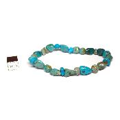 Turquoise - Bracelets pierres roulées (Lot de 10 pièces)