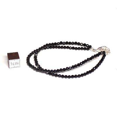 Spinelle noir - Bracelet facetté (Lot de 1 pièce)