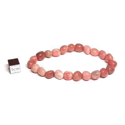 Thulite - Bracelets pierres roulées (Lot de 5 pièces)