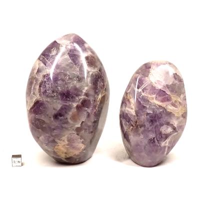 Améthyste à Chevrons - Forme libre n°04 (Lot de 2 pièces)