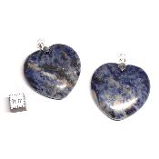 Sodalite - pendentif coeur (Lot de 10 pièces) 