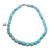Turquoise - Collier de pierres roulées 