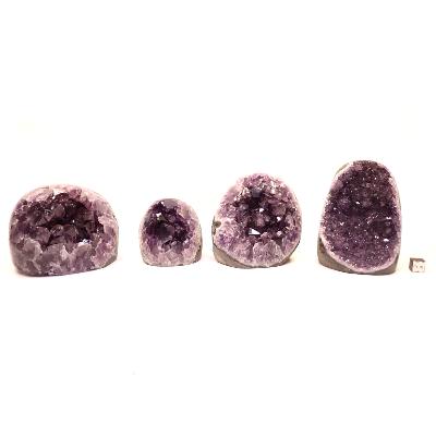 Améthyste mini géode - pierre brute n°01 ( Lot de 4 pièces )