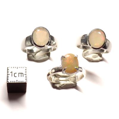 Opale d'Ethiopie Bague Réglable en Argent 2877 (Lot de 3 pièce)